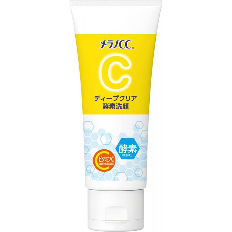 Melano CC Deep Clear Enzyme Face Wash, 4.6 oz (130 g), Enzymes x Vitamin C, Facial Cleansing Foam, Pore Care