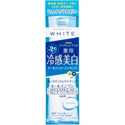 KOSE Moisture Mild White Cool Jelly Essence, 6.8 fl oz (200 ml), Cool Whitening Jelly Essence with Minus 4°F (2°C) Touch,